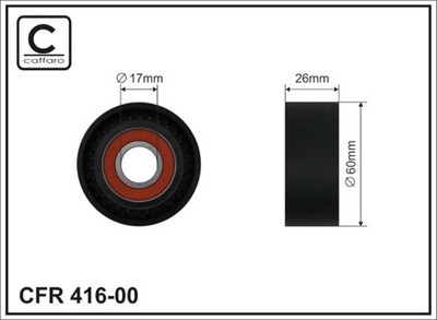 CAFFARO Spannrolle Keilrippenriemen 416-00 für 307 BERLINGO SW 2E C4 2A PEUGEOT