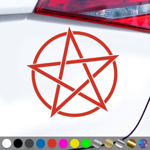 Pentagram Decal Gothic Witches Magic Pentacle Sticker Car Truck Gift Idea - Bild 1 von 6