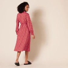 AEWM30357S24 Amazon Essentials Women's Georgette Long Sleeve Shirt Dress S