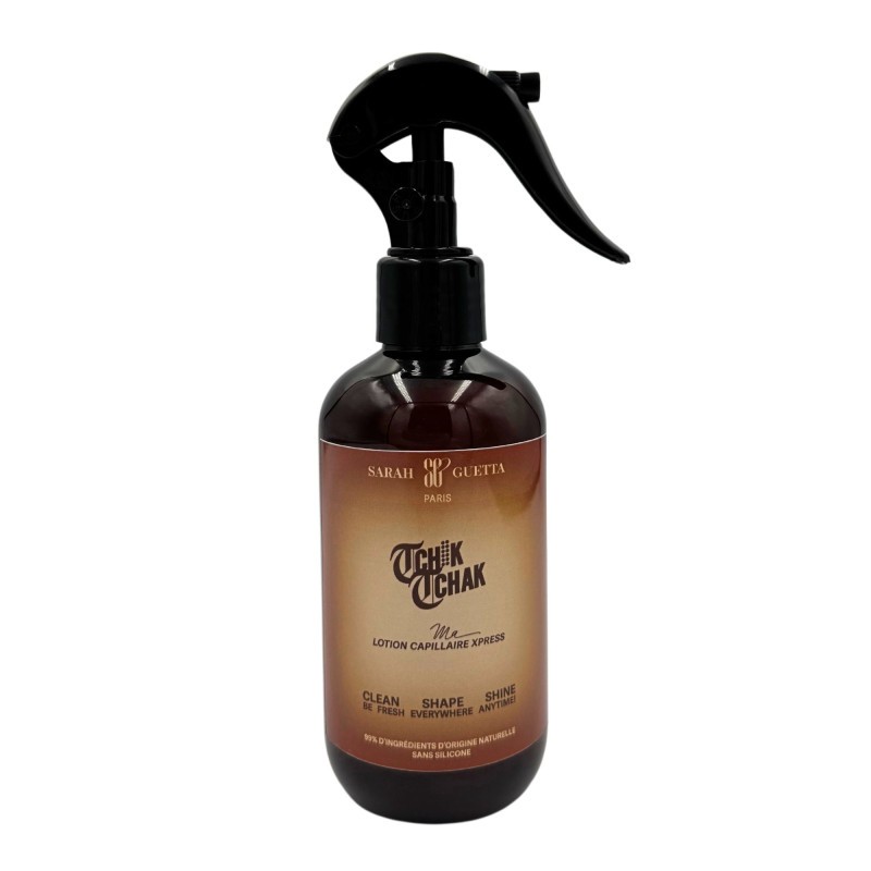 Lotion capillaire Xpress Tchik Tchak Sarah Guetta 200 ml soin anti-frizz cheveux secs
