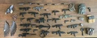 1/12 Scale GIJoe Classified Weapons & Accessories Large Lot of Knives Rifles