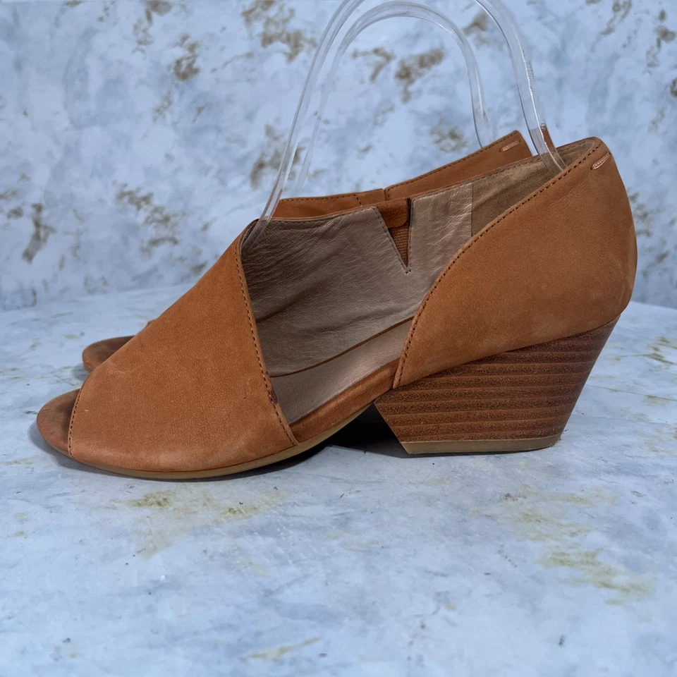 Eileen Fisher Womens Sz 6.5M Shoes Brown Leather Comfort Half D'Orsay Ankle Boot - Image 4 of 4