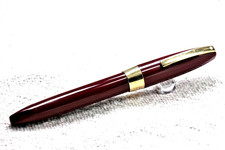 SHEAFFER PFM FOUNTAIN PEN BURGUNDY/GOLD TRIM 14K NIB