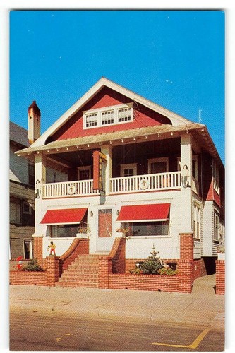 OCEAN CITY New Jersey PENNY'S HOTEL Chrome 1950s Rare Vintage Postcard
