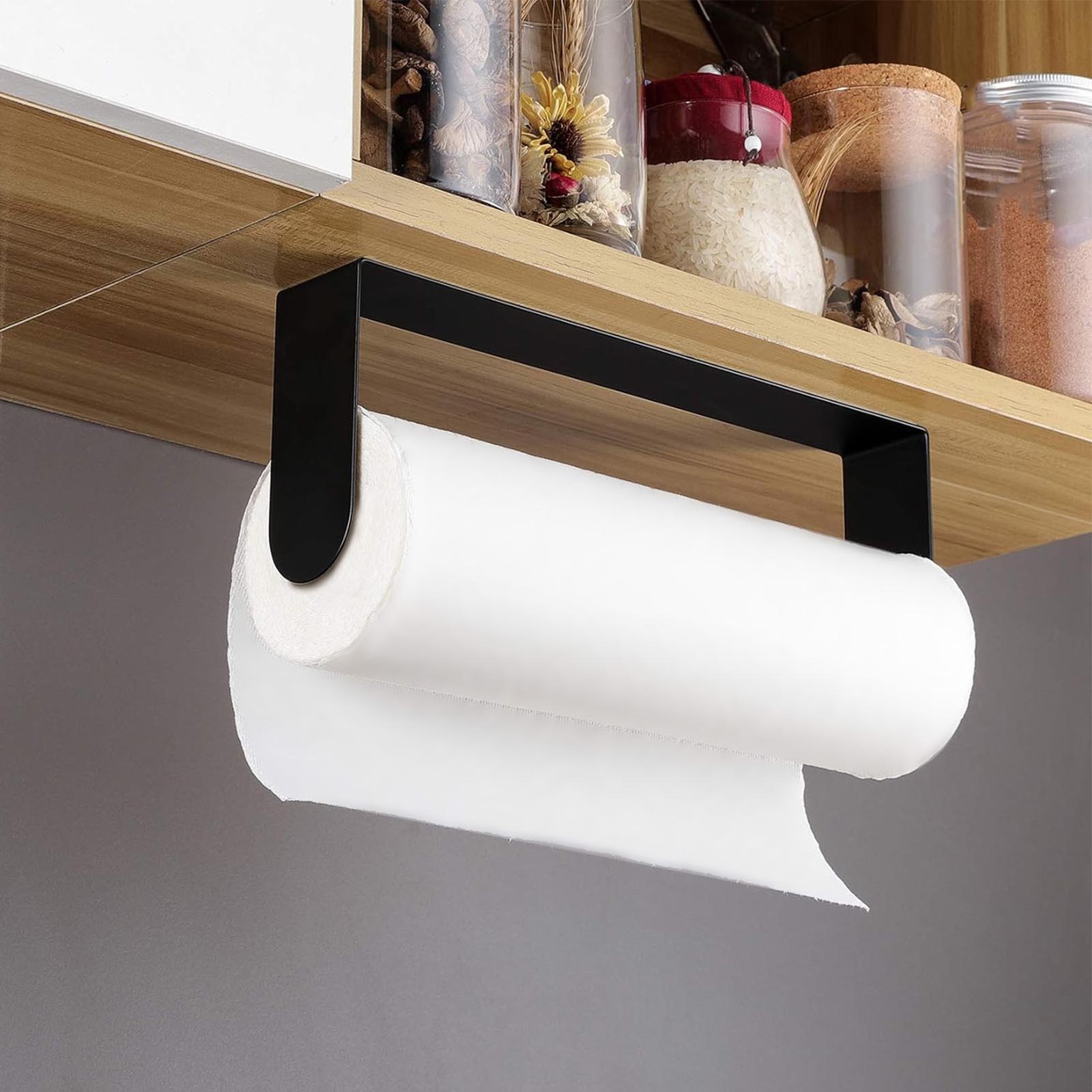 Acrylic Paper Towel Holder Under Cabinet Self Adhesive Paper Towel Rack Kitchen