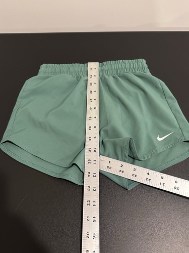 Nike Girls Green High Waist Drifit Loose Fit Athletic Shorts Size Small Liner 2” - Picture 7 of 10