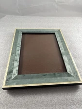 Natalini Italy Ivory /Green Wood Marquetry Picture Frame 5x7