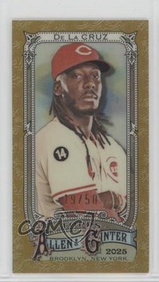 2025 Topps Allen & Ginter Chrome Mini Gold Refractor 19/50 Elly De La Cruz v9t