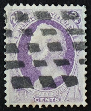U.S. Used Stamp Scott #153 24c Scott. Superb. Checkerboard Fancy Cancel. A Gem!