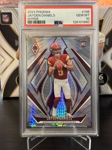2024 Panini Phoenix - Rookies Jayden Daniels #198 Hyper (RC) PSA 10