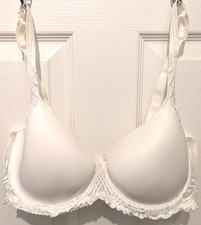 Pretty white underwired bra, by Per Una, size 36C, VGC, Preowned