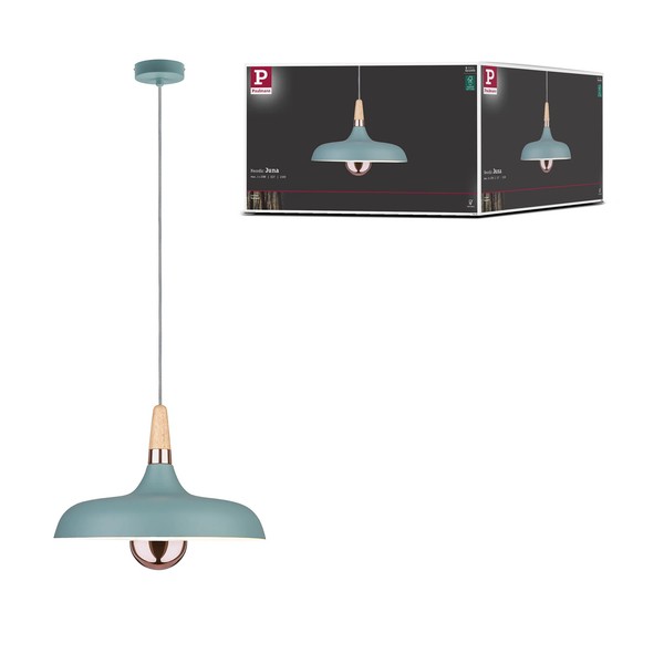 Pendelleuchte Juna E27 Max. 20W SoftgrüN, Kupfer, Holz Dimmbar Metall, Holz-image