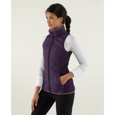 Lululemon Fluff Off Vest Deep Zinfandel Purple 800-Fill Goose Down Vest Size 4