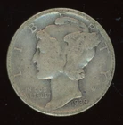 1939 P MERCURY DIME Philadelphia KM# 140 0.900 Silver 0.0665 oz. ASW As Shown