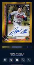 DIGITAL TOPPS BUNT 25 Nacho Alvarez Jr. LEGENDARY GOLD RC SIGNATURE 50cc Read