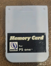 Sony Playstation 1 Memory Card Transparent Gray InterAct 1MB
