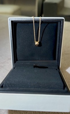 Brand New Chanel Coco Crush Double Chain Pendant Necklace 18K Beige Gold