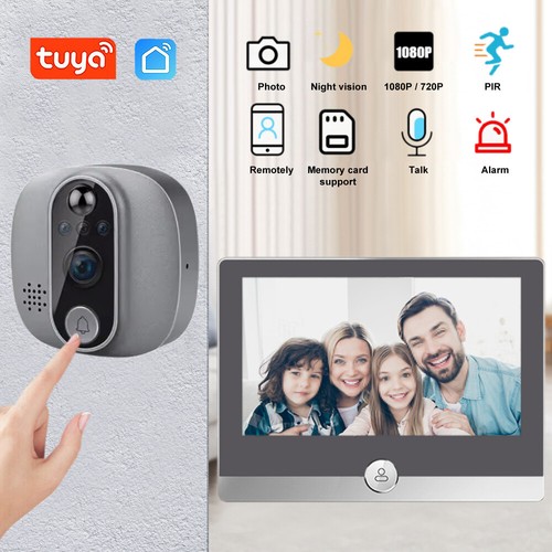 Smart Wifi Peephole Doorbell Viewer Video Camera 2-Way Audio Motion Detect 1PCS - Picture 17 of 23