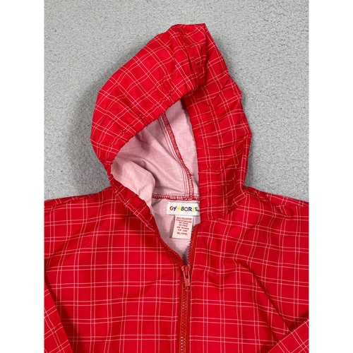 Vintage Gymboree Youth Size XL/XXL Red Plaid Pullover Hoodie 1/2 Zip - Picture 6 of 15