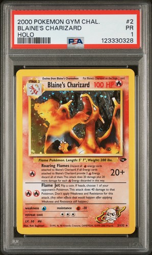 Blaine's Charizard (Unlimited) graded PSA 1 for sale on eBay
