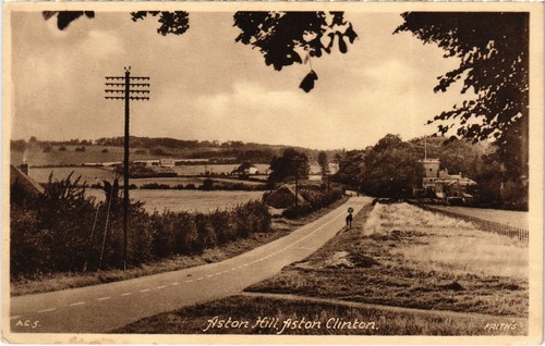 PC BUCKINGHAMSHIRE ASTON CLINTON ASTON HILL ROAD SCENE ENGLAND (u5582) - Picture 1 of 2