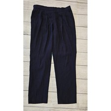 Babaton Navy Tapered Pleated High Waist Lightweight Tailored Ankle Pants Size 0
