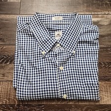 Peter Millar Nanoluxe Easy Care 100 Cotton Dress Shirt XL Plaid Button Down Men