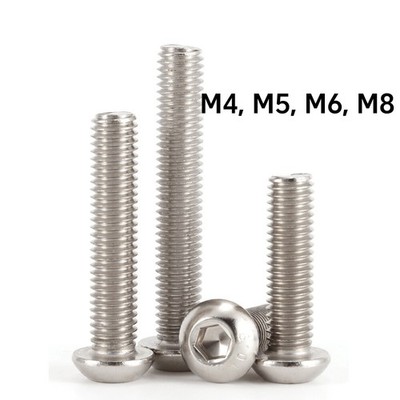 Linsenkopfschraube Innensechskant M4 M5 M6 M8 DIN 7380 Vernickelt 10,9 Stahl ISK