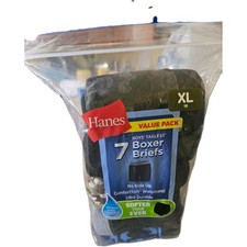 Hanes Boys Boxer Briefs Tagless Size XL 18-20 7Pk ComfortSoft Waistband