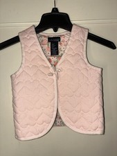 Cynthia Rowley Pink 4T Quilted Heart Pattern Vest Strawberry Bow Valentine