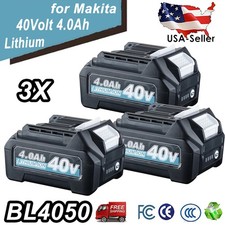 3 PACK 40Volt 4Ah Battery 40V XGT Battery 4.0Ah BL4050 BL4050F NEW For makita