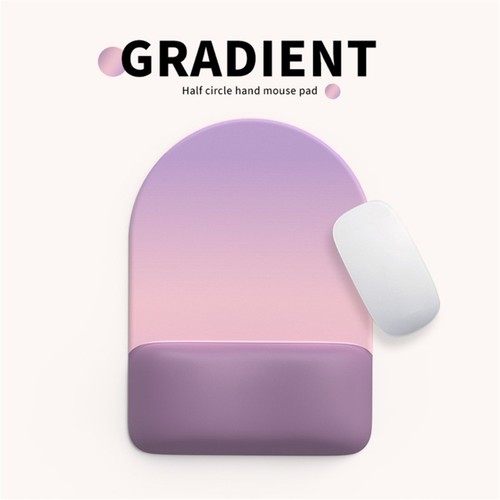 Ergonomic Mouse Pad With Contoured Wrist Support Gradient Half Circle Design - Afbeelding 3 van 15