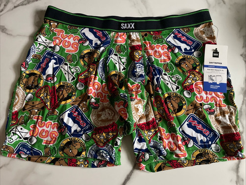 New SAXX Designer Golf Chipmunk Men Boxer Brief Underwear Ballpark Pouch Size XL - Imagen 2 de 6