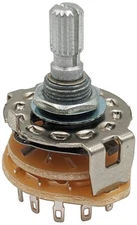 2 Pole 6 Position Rotary Switch (2P6T) with Solder Lug Termination