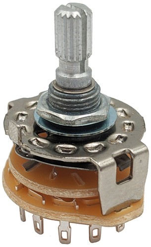 2 Pole 6 Position Rotary Switch (2P6T) with Solder Lug Termination - Picture 1 of 4