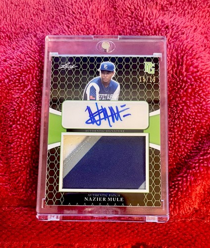 2021 LEAF PERFECT GAME GREEN NAZIER MULE /19 PATCH AUTO Cubs - Picture 1 of 2