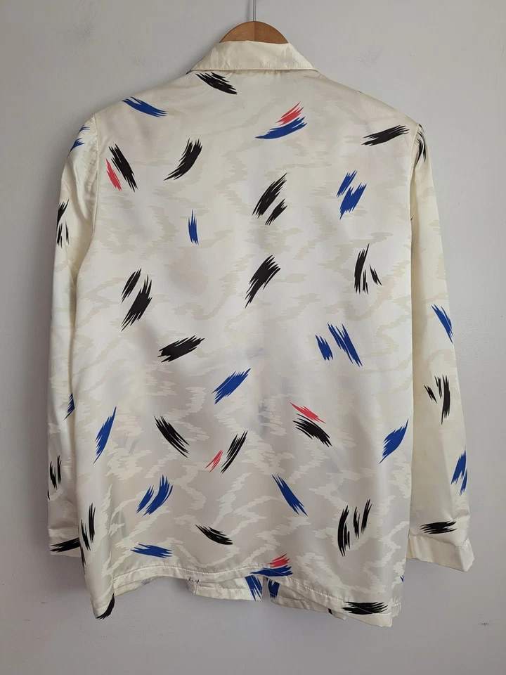 Chaqueta Blazer Vintage Totally Años 80 Gran Tamaño Satinado Nueva Ola Fiesta Bolsillos Cuadrados M L Foto 3 de 4