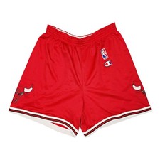 Vtg Rare Chicago Bulls Red Champion Basketball Shorts Kids Size XL 18 - 20