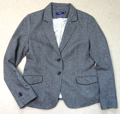 Mexx Damen Blazer Jacke Gr.44 fällt aus wie 40 Grau Fischgrätenmuster
