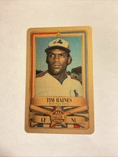 1982 Perma-Graphics Gold All Star Credit Card #30 HOF Tim Raines Expos Mt