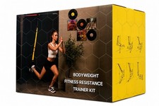 Bodyweight Fitness Resistance Trainer Kit Suspension Straps Home Gym Workout NEW