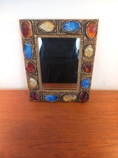 Creaciones Gobesso Murano Glas Wandspiegel 60er Jahre Linie Vautrin Brutallist RAR