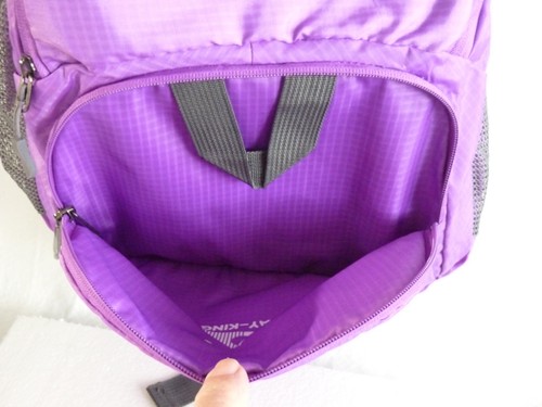 Faltbarer tragbarer Rucksack leicht verstellbarer Riemen Reißverschluss - Bild 5 von 7