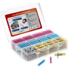 Heat Shrink Butt Connectors Kit 26-10 AWG, 380 pcs Waterproof Crimp Splice Te...