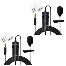 Lavalier Microphone 3.5mm Clip On Lapel Mic Phone Camera CM001