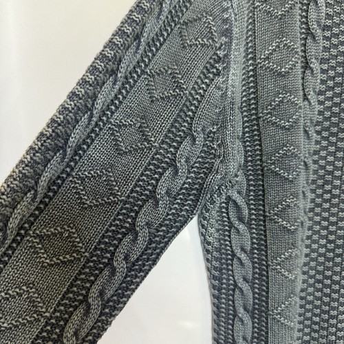 Carbon 2 Cobalt Herren Fischer Zopfmuster Strickjacke Pullover Gr. L Leinen Coastal - Bild 4 von 10