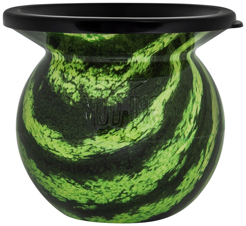 Mud Jug Classic Spittoon Green Stripes No Lid