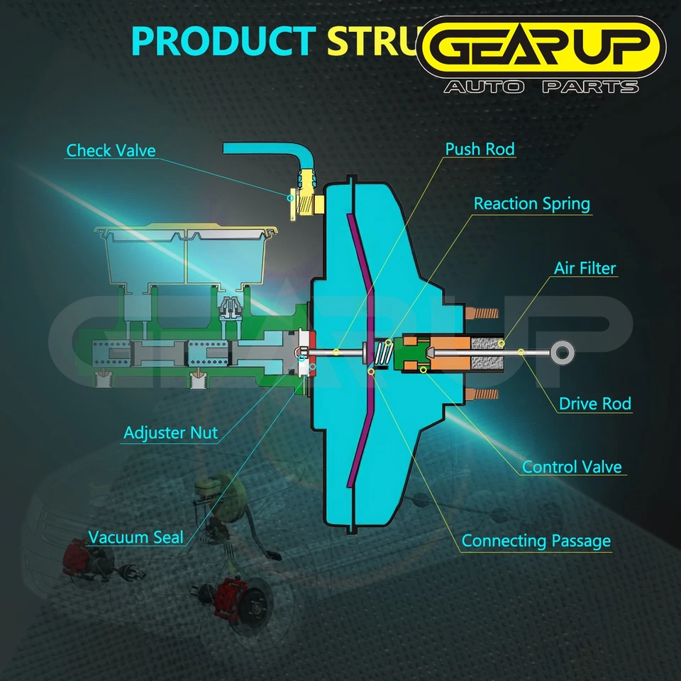 Aspiradora de refuerzo de freno para 1980 1981 1982 1983 Ford Bronco F-100 F-150 F-250 Foto 2 de 4