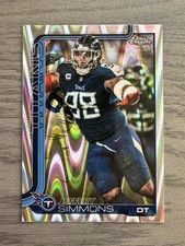 2025 Topps Chrome Football #289 Jeffery Simmons Ray Wave Refractor Titans
