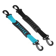 Roller Skate Lifter Skate Leash with Carrying Handle 2 Pack 13 in Black/Sky Blue